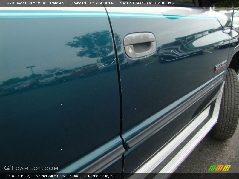 Emerald Green Pearl / Mist Gray 1998 Dodge Ram 3500 Laramie SLT Extended Cab 4x4 Dually