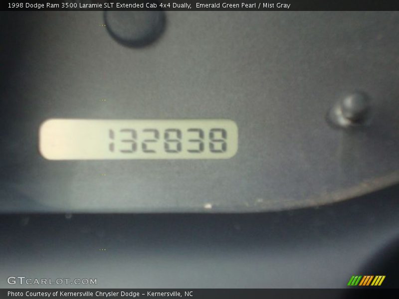 Emerald Green Pearl / Mist Gray 1998 Dodge Ram 3500 Laramie SLT Extended Cab 4x4 Dually