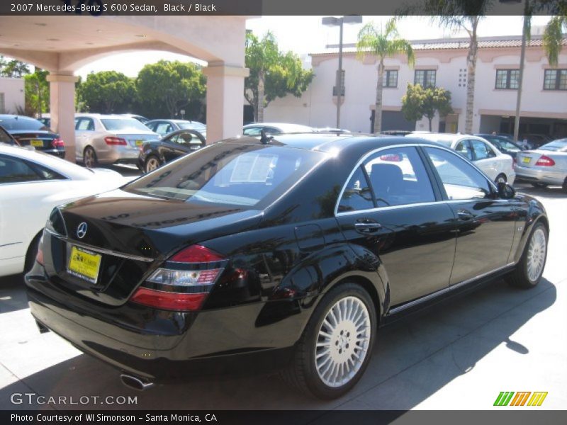 Black / Black 2007 Mercedes-Benz S 600 Sedan