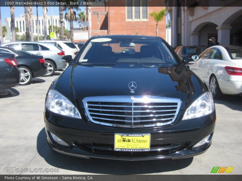 Black / Black 2007 Mercedes-Benz S 600 Sedan