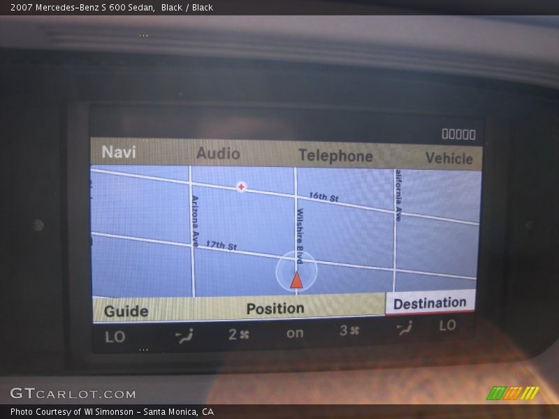 Navigation of 2007 S 600 Sedan
