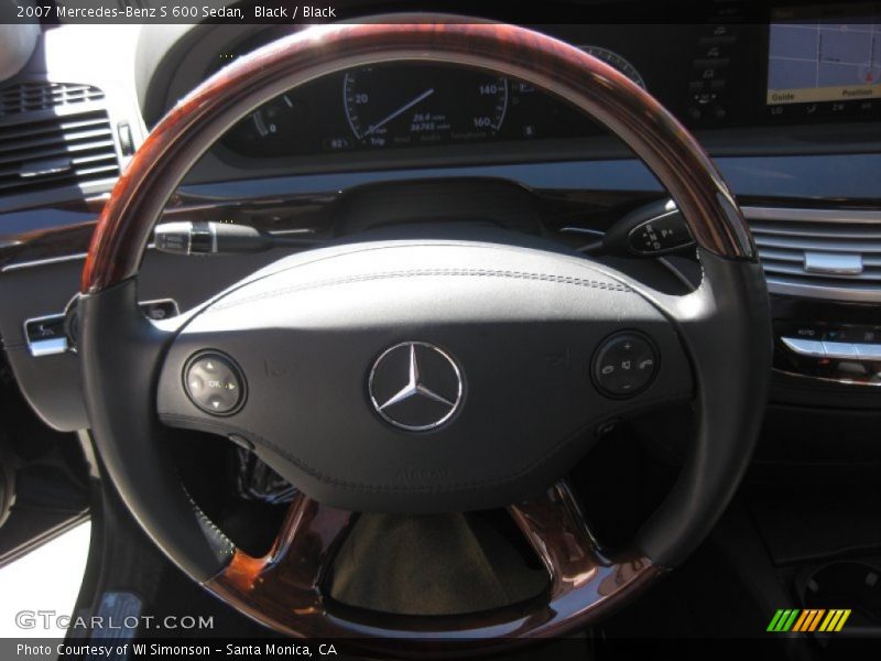 Black / Black 2007 Mercedes-Benz S 600 Sedan
