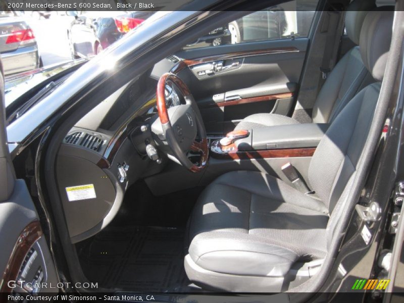 Black / Black 2007 Mercedes-Benz S 600 Sedan