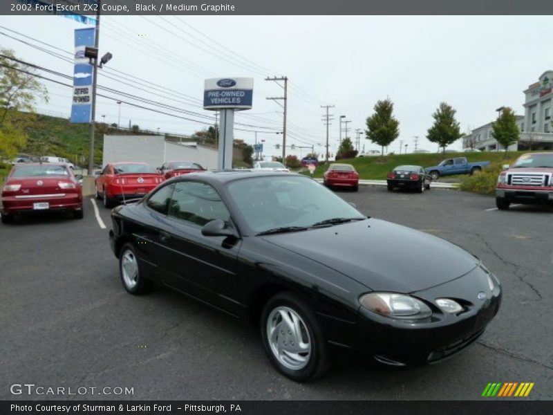 Black / Medium Graphite 2002 Ford Escort ZX2 Coupe