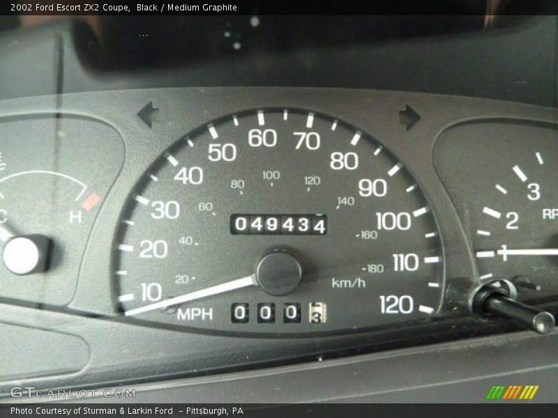 Black / Medium Graphite 2002 Ford Escort ZX2 Coupe