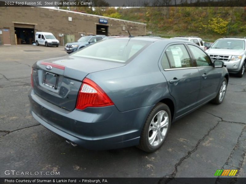 Steel Blue Metallic / Camel 2012 Ford Fusion SE