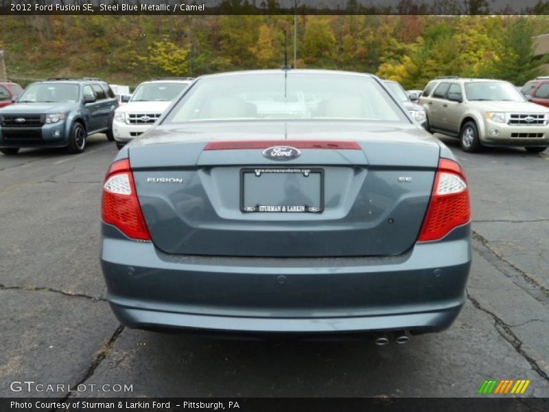 Steel Blue Metallic / Camel 2012 Ford Fusion SE
