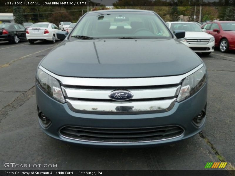 Steel Blue Metallic / Camel 2012 Ford Fusion SE