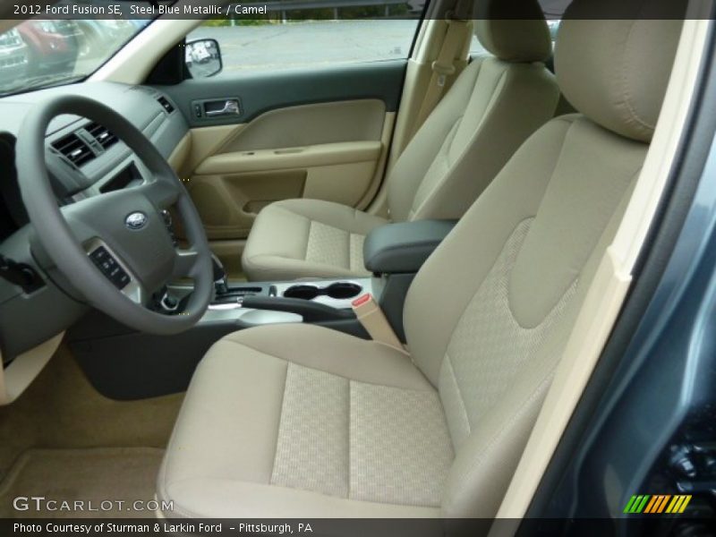 Steel Blue Metallic / Camel 2012 Ford Fusion SE
