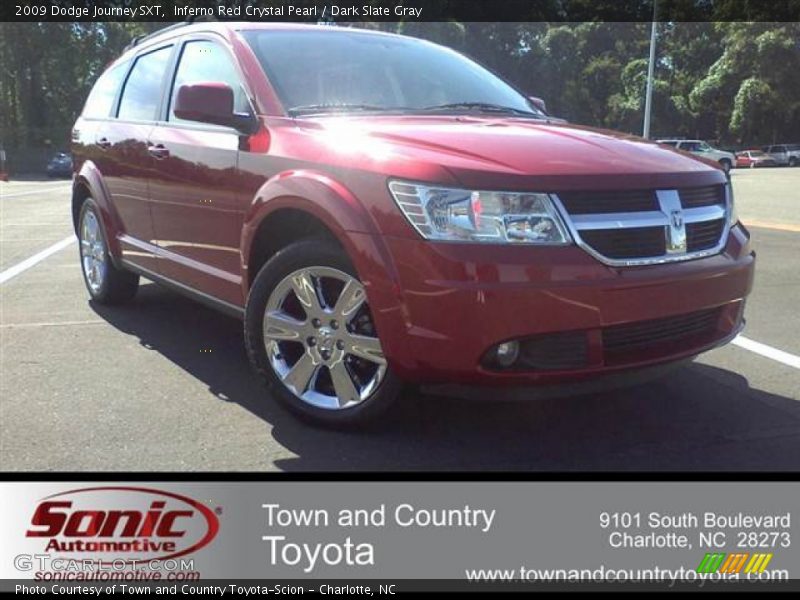 Inferno Red Crystal Pearl / Dark Slate Gray 2009 Dodge Journey SXT