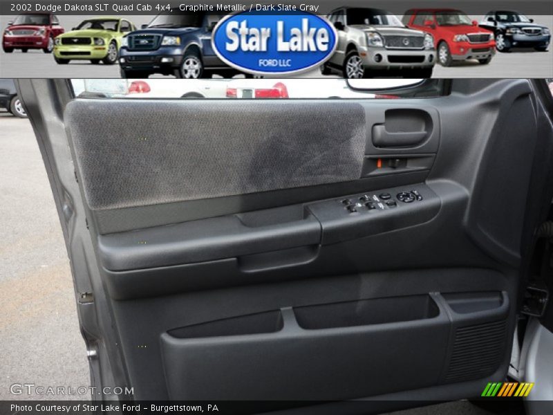 Graphite Metallic / Dark Slate Gray 2002 Dodge Dakota SLT Quad Cab 4x4