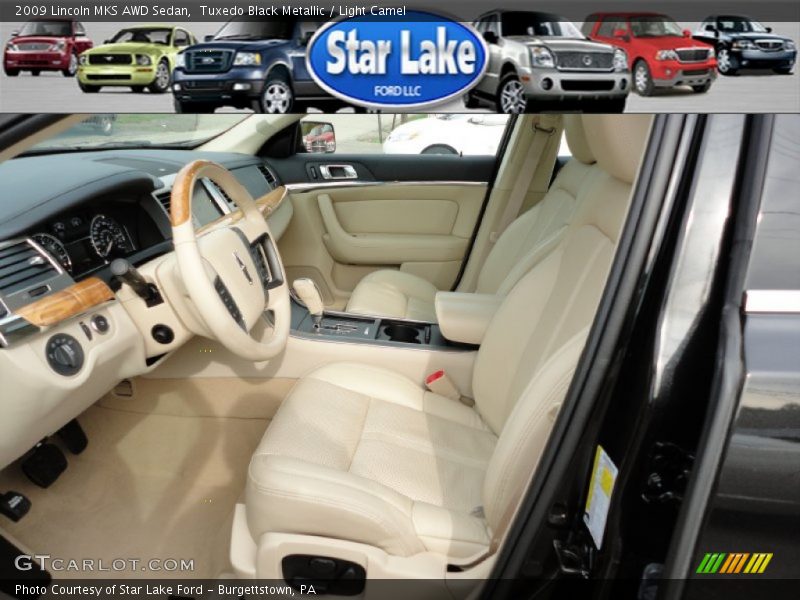 Tuxedo Black Metallic / Light Camel 2009 Lincoln MKS AWD Sedan