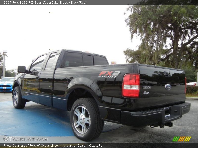 Black / Black/Red 2007 Ford F150 FX2 Sport SuperCab