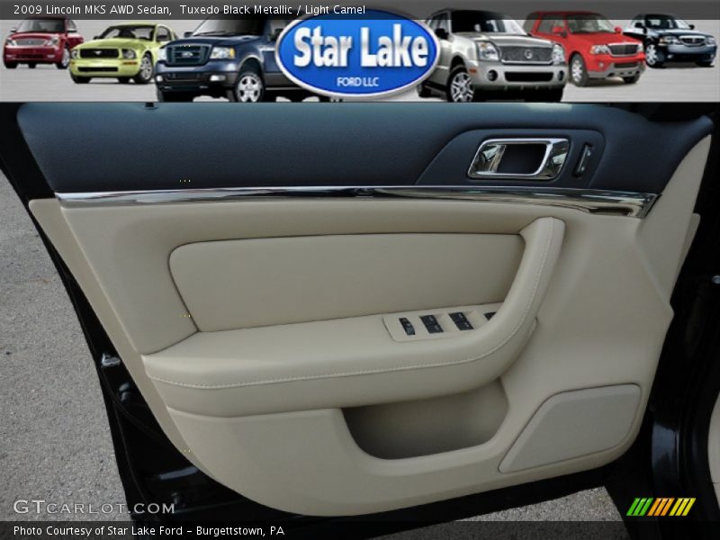 Tuxedo Black Metallic / Light Camel 2009 Lincoln MKS AWD Sedan