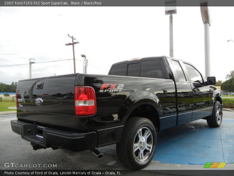 Black / Black/Red 2007 Ford F150 FX2 Sport SuperCab