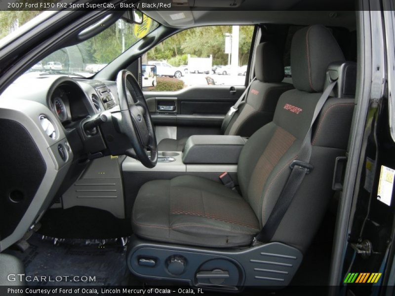  2007 F150 FX2 Sport SuperCab Black/Red Interior