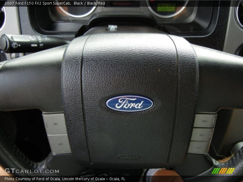 Black / Black/Red 2007 Ford F150 FX2 Sport SuperCab