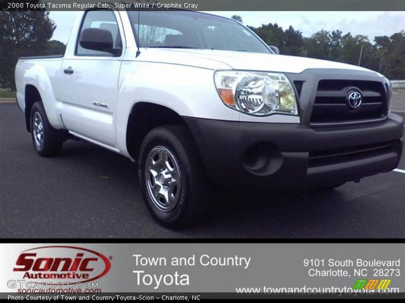 Super White / Graphite Gray 2008 Toyota Tacoma Regular Cab