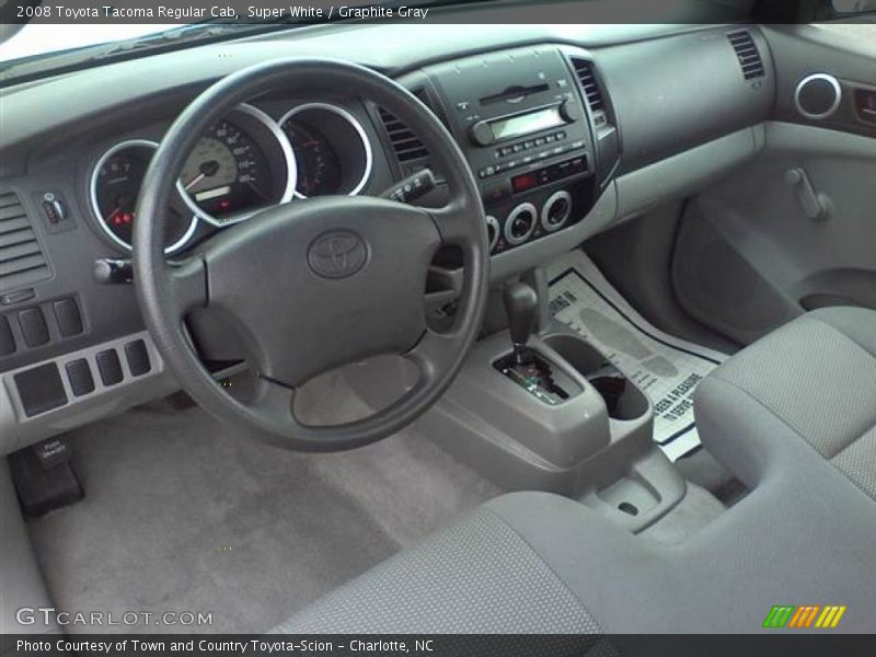 Super White / Graphite Gray 2008 Toyota Tacoma Regular Cab
