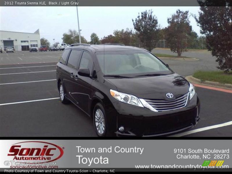 Black / Light Gray 2012 Toyota Sienna XLE