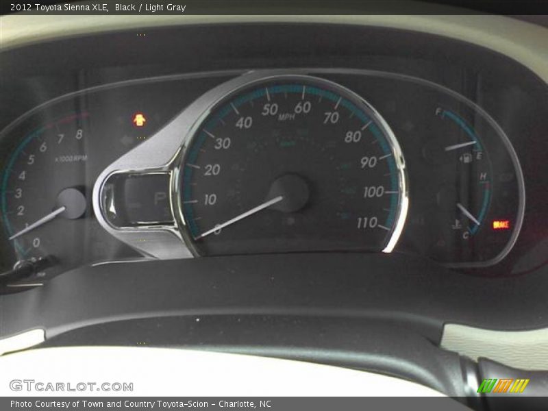 Black / Light Gray 2012 Toyota Sienna XLE
