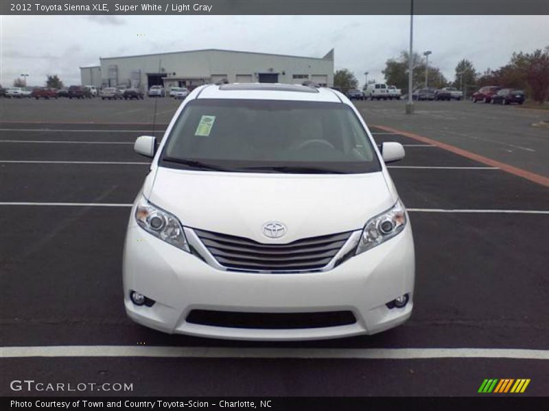 Super White / Light Gray 2012 Toyota Sienna XLE