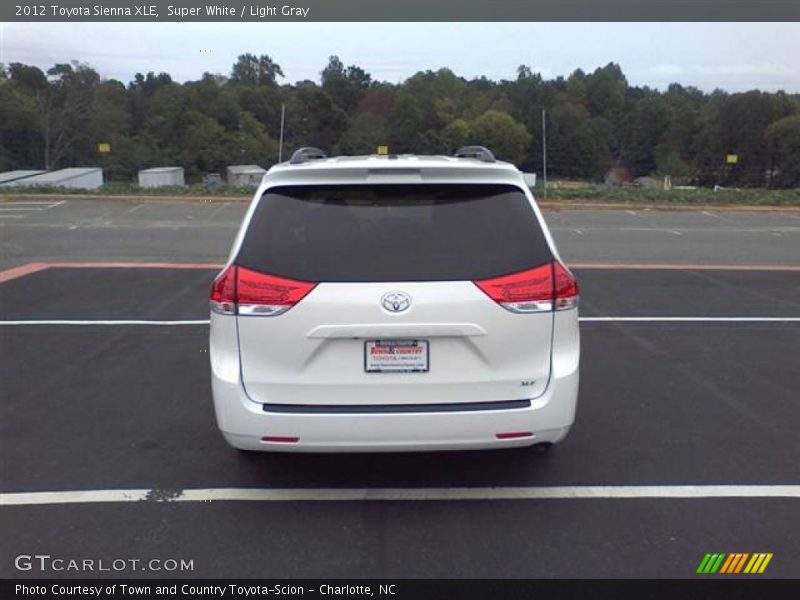 Super White / Light Gray 2012 Toyota Sienna XLE