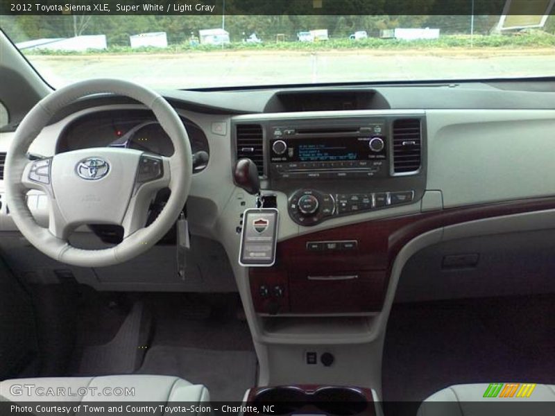 Super White / Light Gray 2012 Toyota Sienna XLE