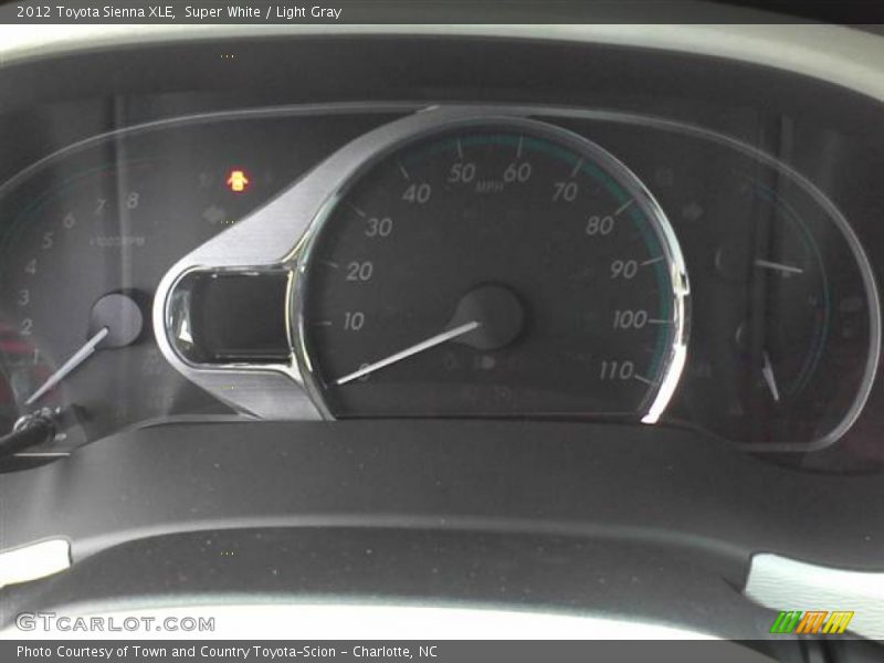 Super White / Light Gray 2012 Toyota Sienna XLE