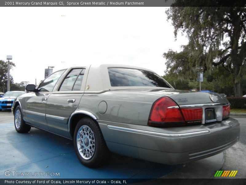 Spruce Green Metallic / Medium Parchment 2001 Mercury Grand Marquis GS