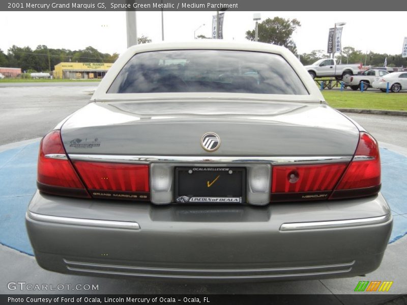 Spruce Green Metallic / Medium Parchment 2001 Mercury Grand Marquis GS