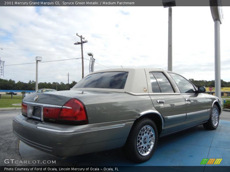 Spruce Green Metallic / Medium Parchment 2001 Mercury Grand Marquis GS