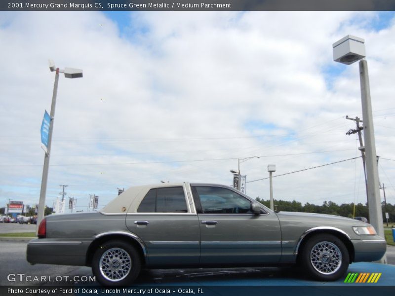 Spruce Green Metallic / Medium Parchment 2001 Mercury Grand Marquis GS
