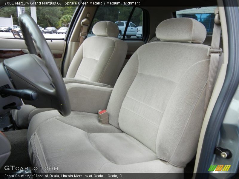 Spruce Green Metallic / Medium Parchment 2001 Mercury Grand Marquis GS