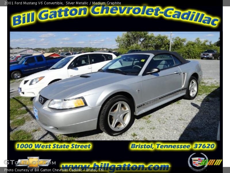 Silver Metallic / Medium Graphite 2001 Ford Mustang V6 Convertible