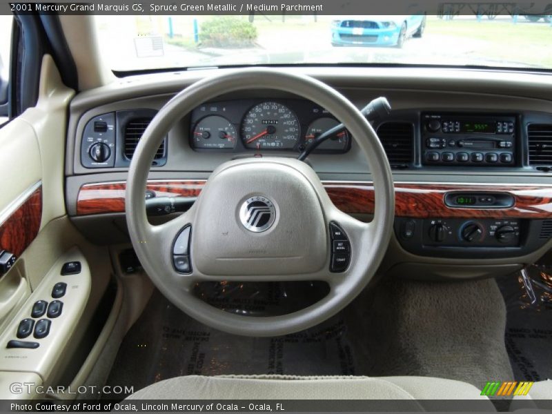 Spruce Green Metallic / Medium Parchment 2001 Mercury Grand Marquis GS