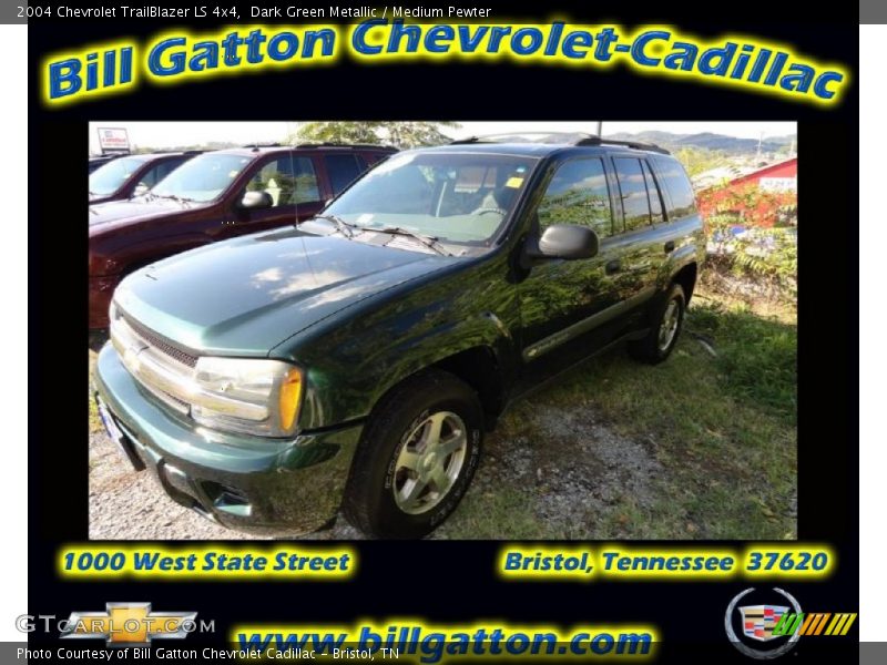 Dark Green Metallic / Medium Pewter 2004 Chevrolet TrailBlazer LS 4x4