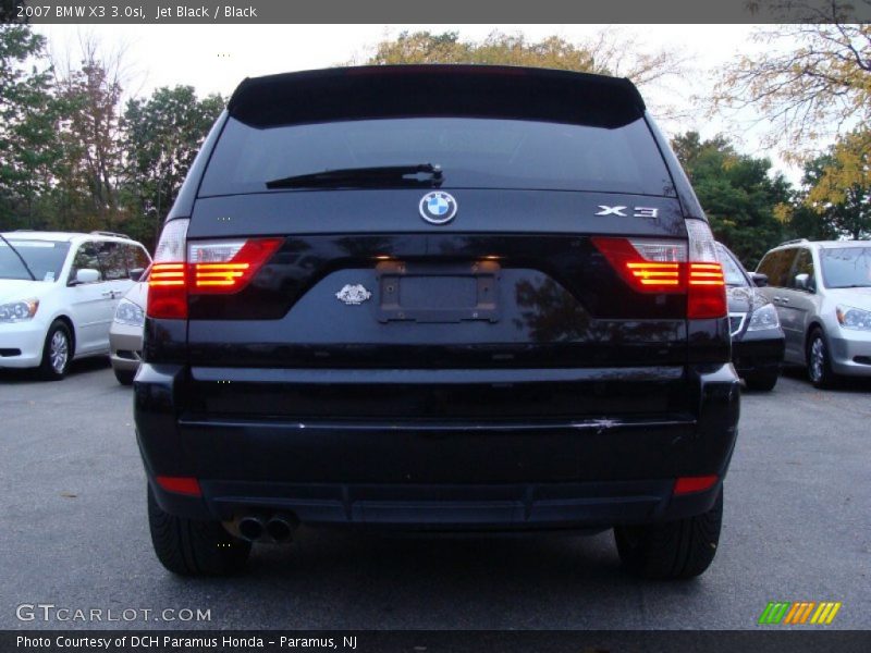 Jet Black / Black 2007 BMW X3 3.0si