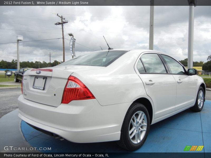 White Suede / Medium Light Stone 2012 Ford Fusion S