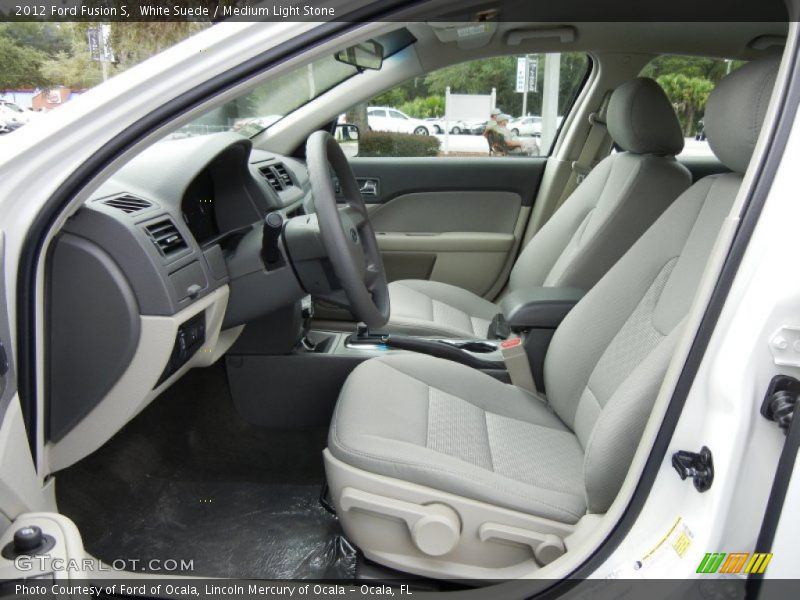 White Suede / Medium Light Stone 2012 Ford Fusion S