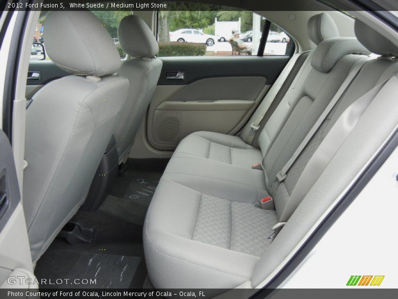 White Suede / Medium Light Stone 2012 Ford Fusion S