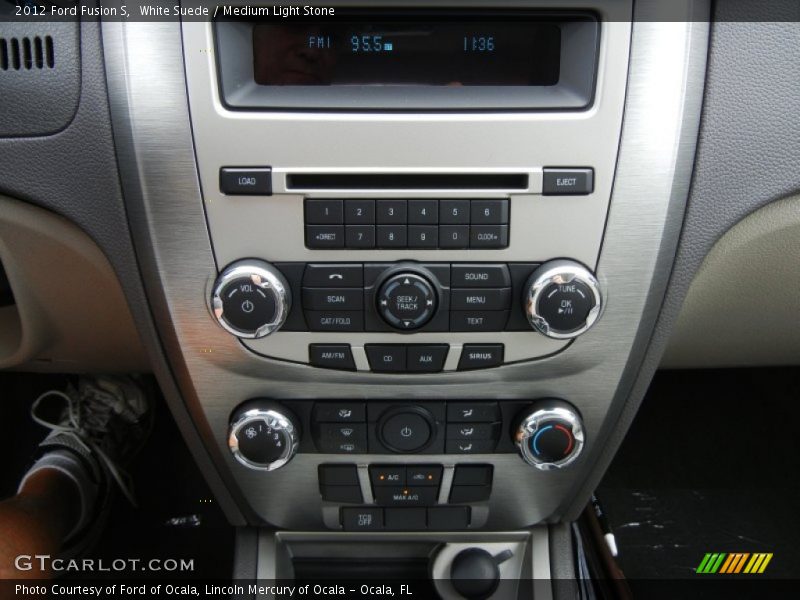 White Suede / Medium Light Stone 2012 Ford Fusion S