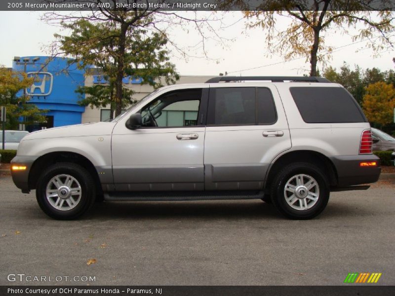 Silver Birch Metallic / Midnight Grey 2005 Mercury Mountaineer V6 AWD