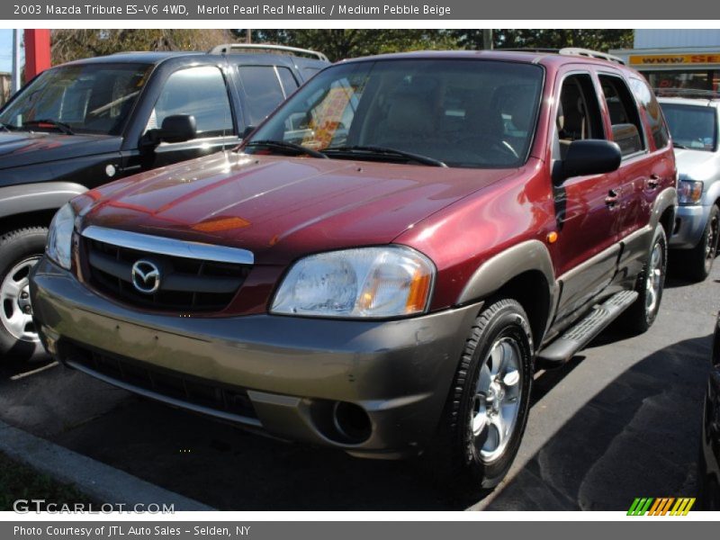 Merlot Pearl Red Metallic / Medium Pebble Beige 2003 Mazda Tribute ES-V6 4WD