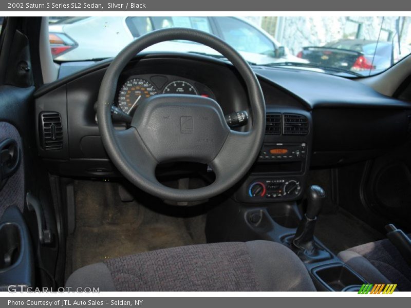 Silver / Black 2002 Saturn S Series SL2 Sedan