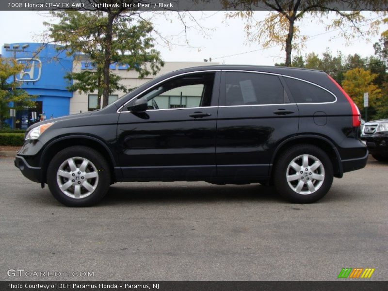 Nighthawk Black Pearl / Black 2008 Honda CR-V EX 4WD
