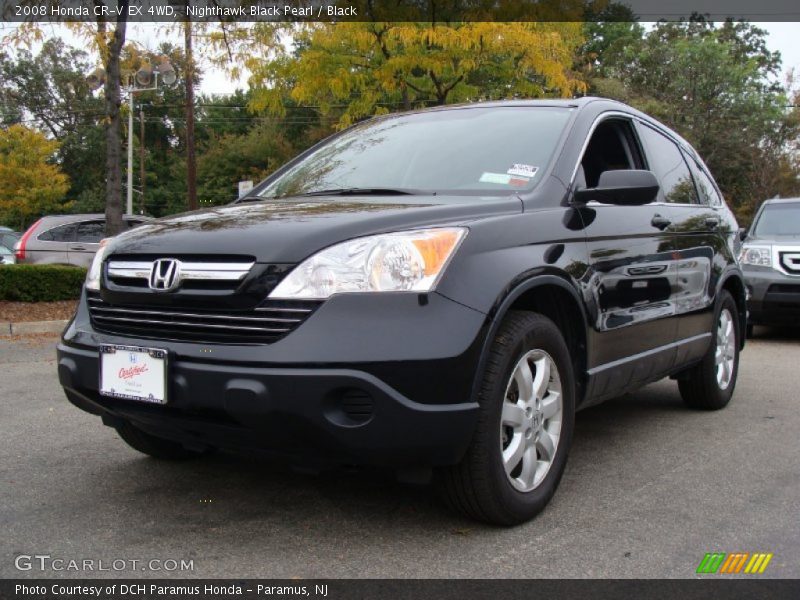 Nighthawk Black Pearl / Black 2008 Honda CR-V EX 4WD