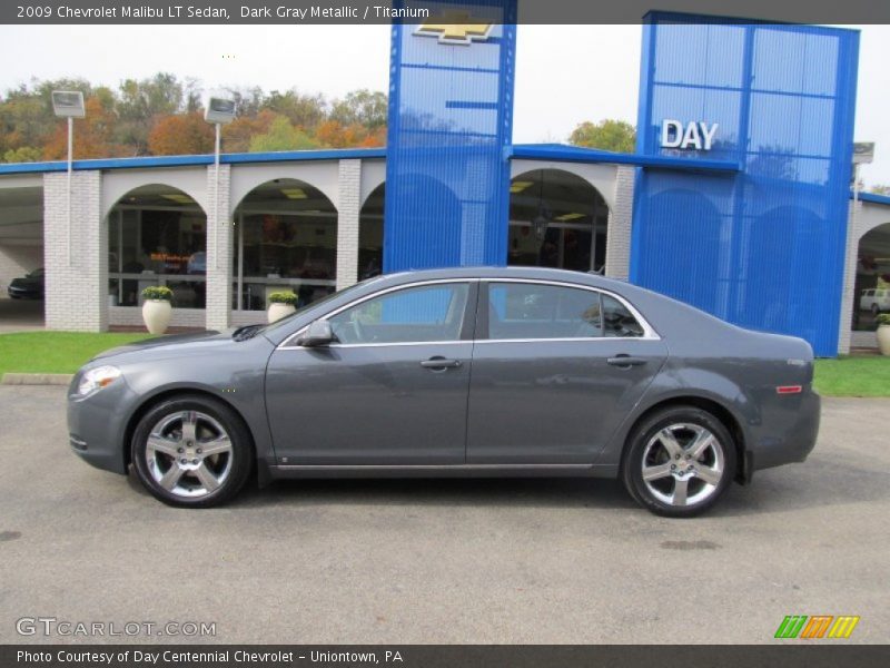 Dark Gray Metallic / Titanium 2009 Chevrolet Malibu LT Sedan