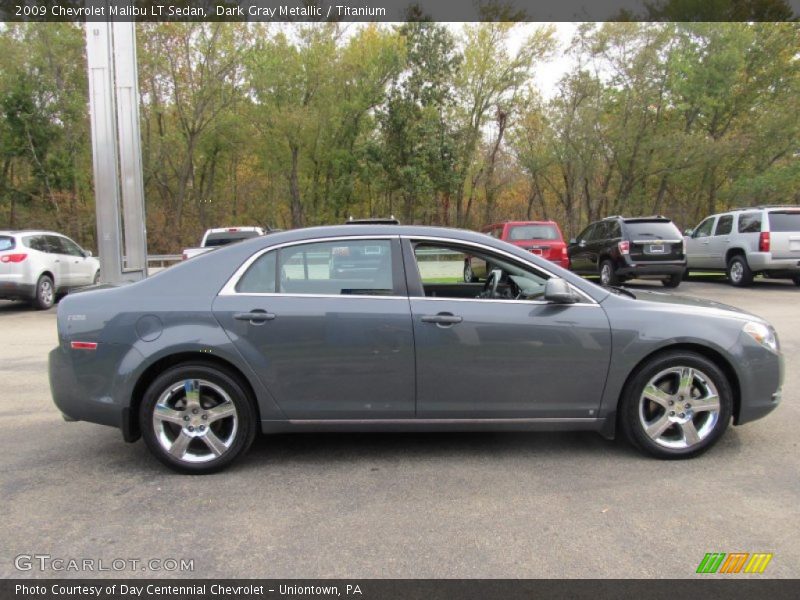 Dark Gray Metallic / Titanium 2009 Chevrolet Malibu LT Sedan