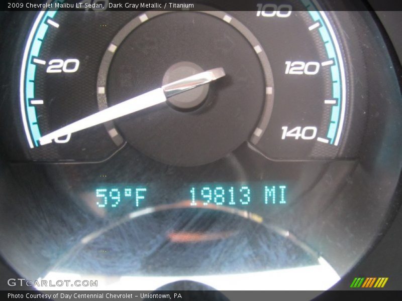 Dark Gray Metallic / Titanium 2009 Chevrolet Malibu LT Sedan